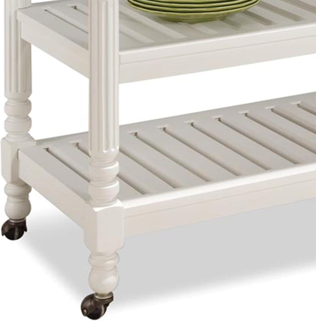 Off-White Mobile Kitchen Cart