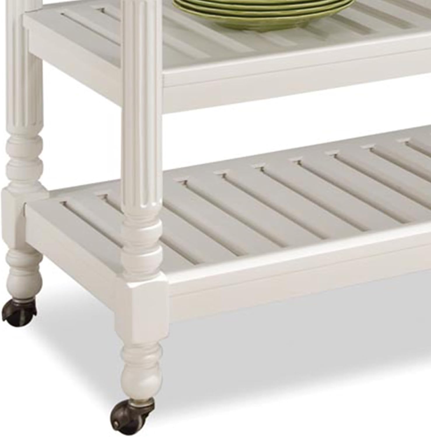 Off-White Mobile Kitchen Cart