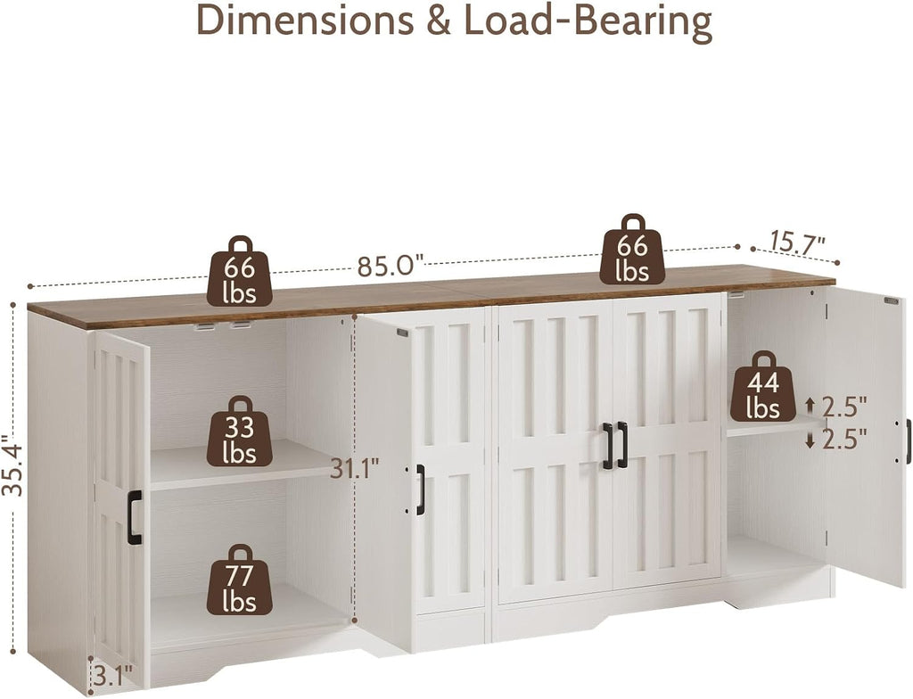 Farmhouse 6 Barn Door Sideboard