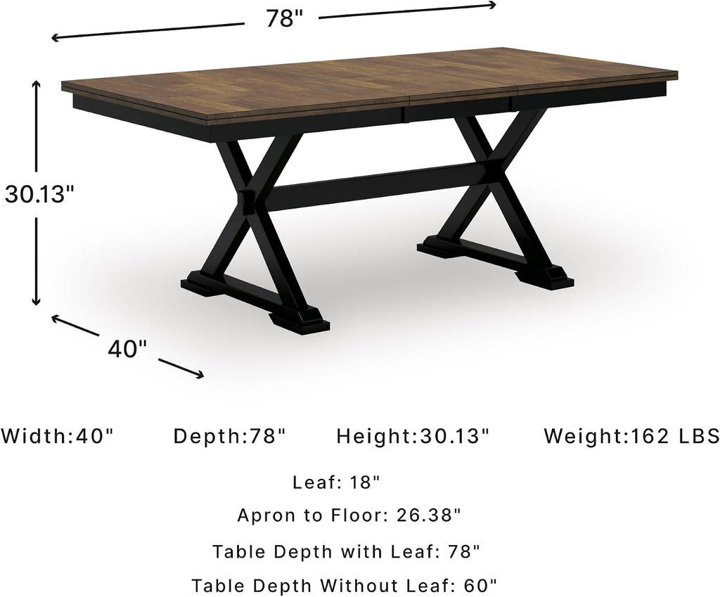 Dark Mango Butterfly Leaf Extendable Table