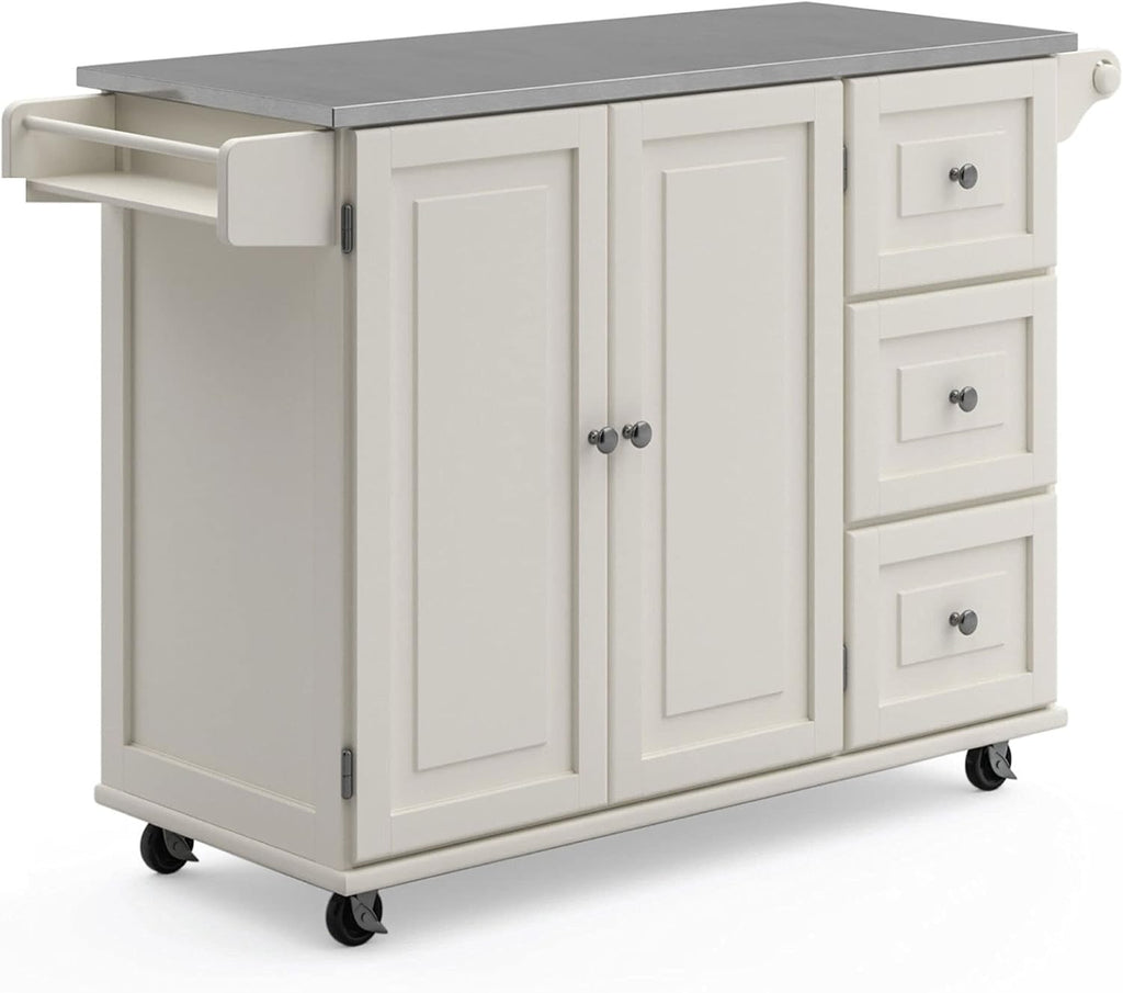 Off White Stainless Steel Kitchen Island