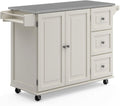 Off White Stainless Steel Kitchen Island