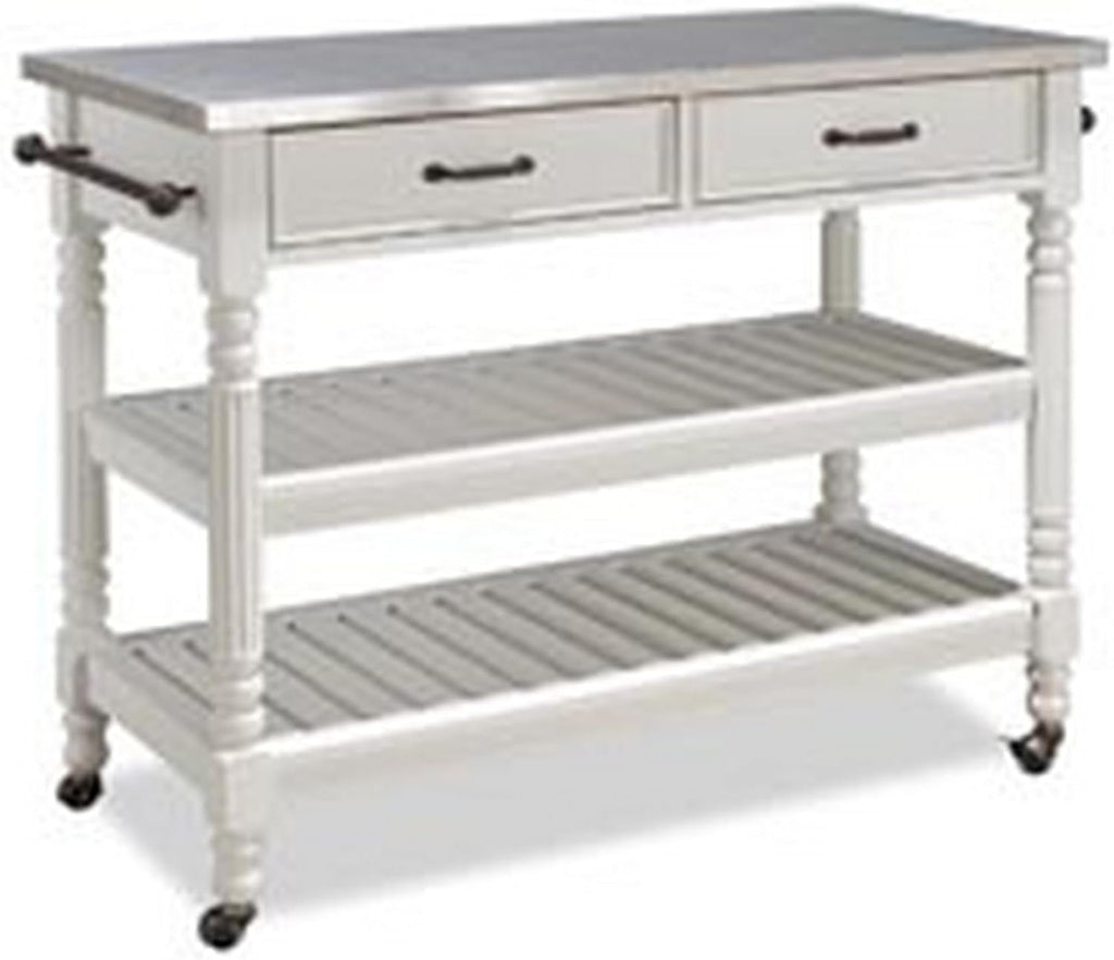 Off-White Mobile Kitchen Cart