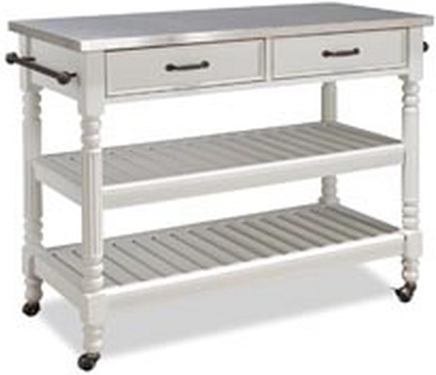 Off-White Mobile Kitchen Cart