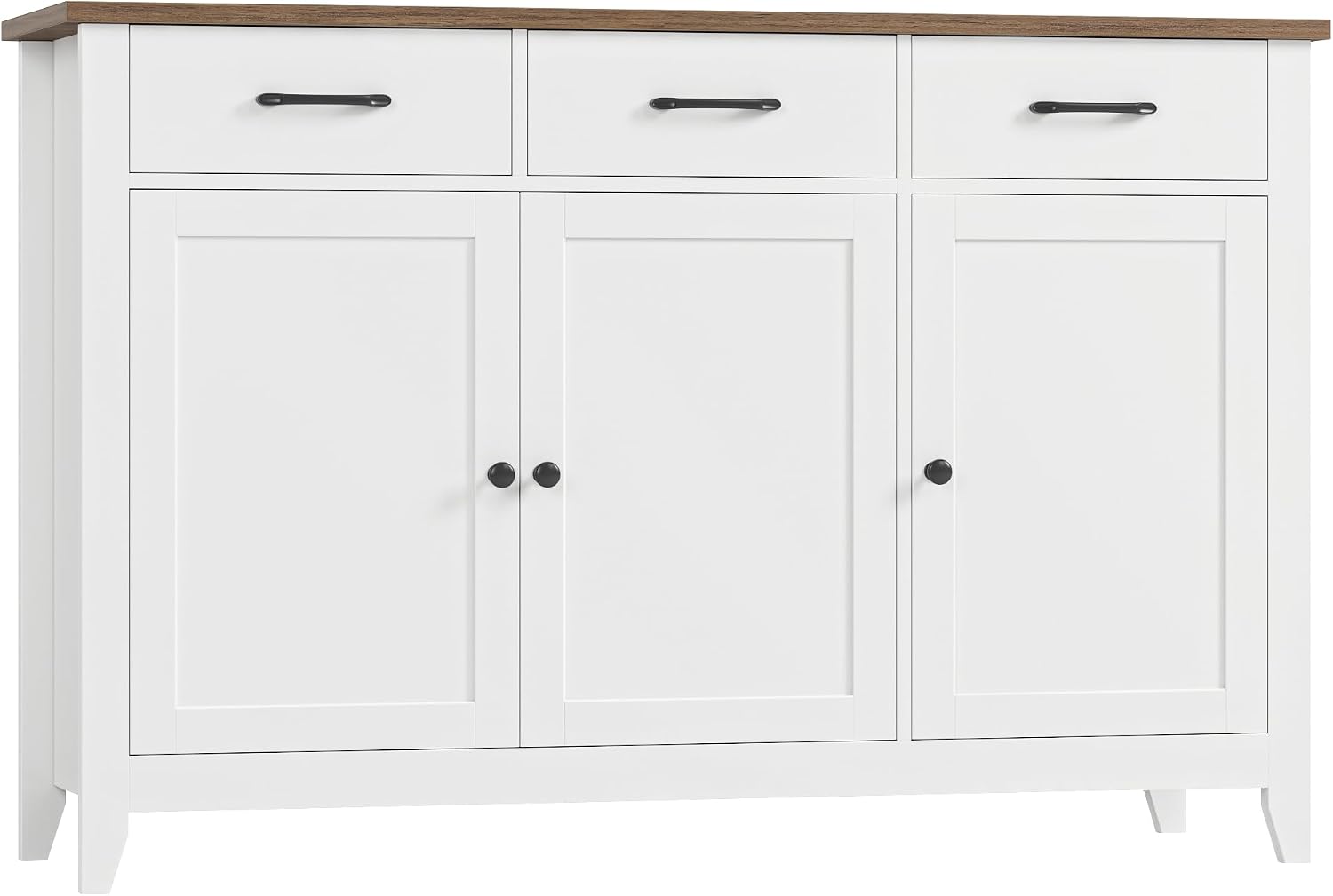 White Farmhouse Coffee Bar Sideboard