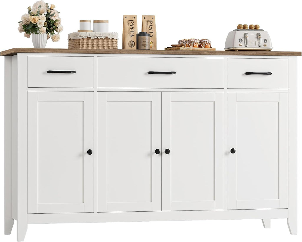 White Farmhouse Storage Sideboard
