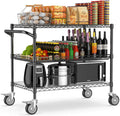 Black Heavy Duty Rolling Storage Cart