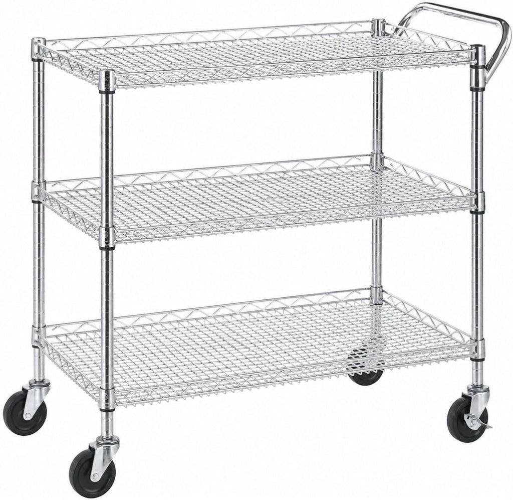 3-Tier Heavy Duty Metal Rolling Cart