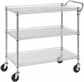 3-Tier Heavy Duty Metal Rolling Cart