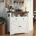 White Barn Door Farmhouse Sideboard
