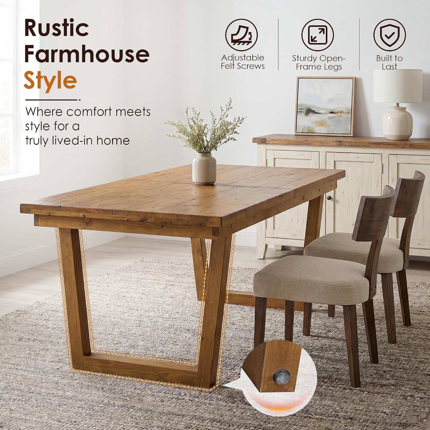 Brown Reclaimed Wood Extendable Dining Table