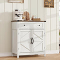 White Farmhouse Coffee Bar Sideboard