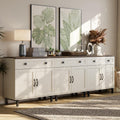 White Farmhouse Coffee Bar Sideboard